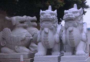 河南古典独角兽石雕