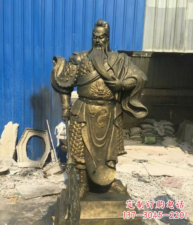 河南关二爷铸铜关公铜雕 (2)