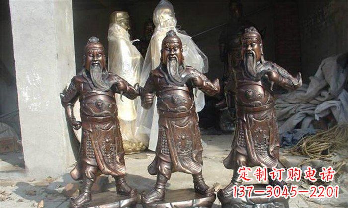 河南关公古代人物铜雕 (2)