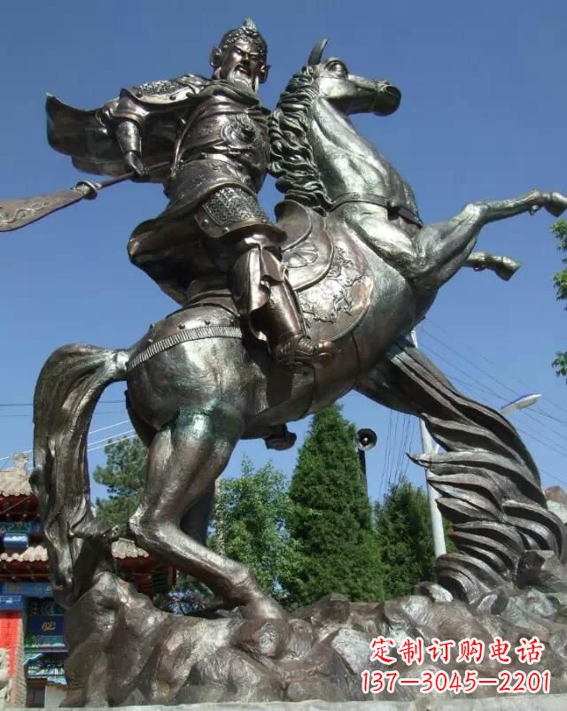 河南关公骑马雕塑