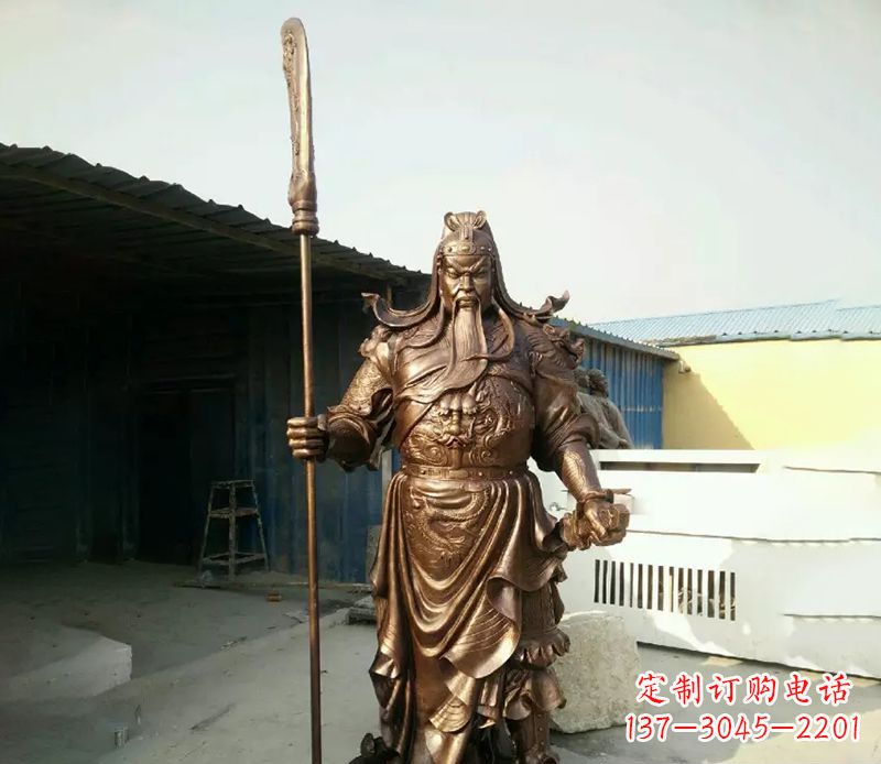 河南中领雕塑定制关公铜雕