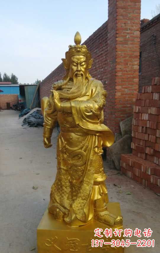 河南精美关公铜像雕塑