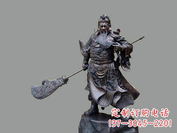 河南关羽关二爷铜雕
