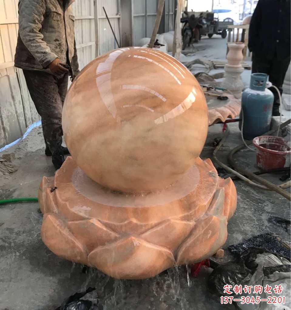 河南观音风水球定制雕塑