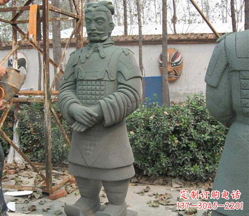 河南蓝鼎中领雕塑|广场兵马俑石雕