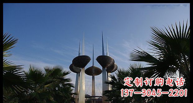河南广场不锈钢避雷针抽象雕塑11