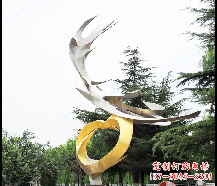 河南典雅凤凰抽象雕塑