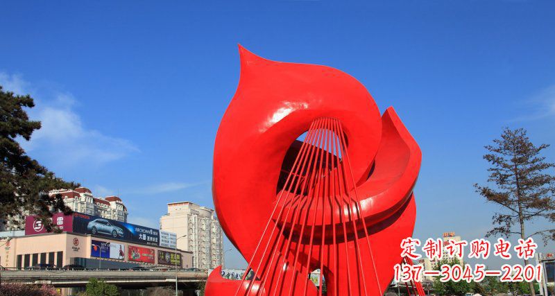 河南广场不锈钢抽象海豚雕塑