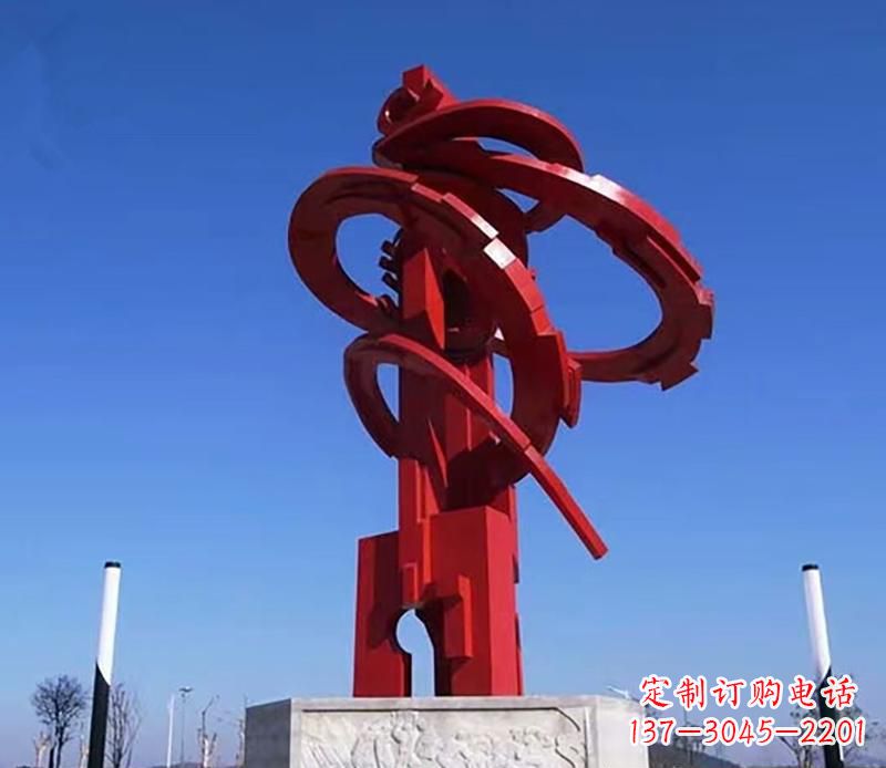 河南飘带不锈钢抽象雕塑