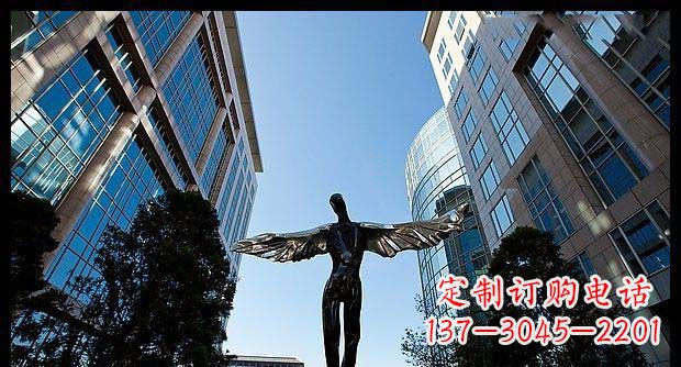 河南精美不锈钢抽象天使雕塑