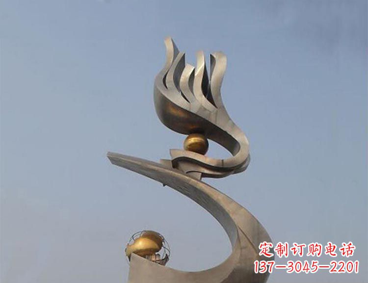 河南雅致艺术:不锈钢凤凰雕塑