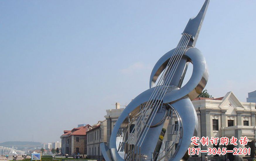 河南广场不锈钢大提琴雕塑