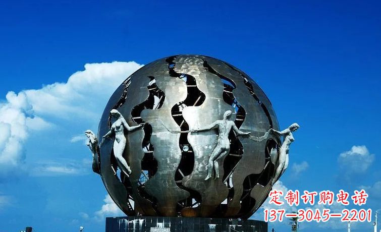 河南中领雕塑:不锈钢地球雕塑