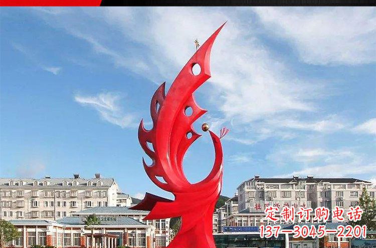 河南高雅大气的不锈钢凤凰雕塑