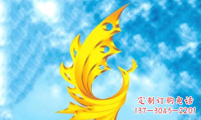 河南广场不锈钢凤凰雕塑 (4)