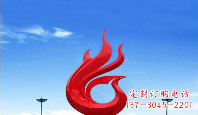 河南广场不锈钢凤凰雕塑1