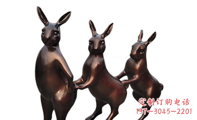 河南天马行空的不锈钢光面兔子雕塑