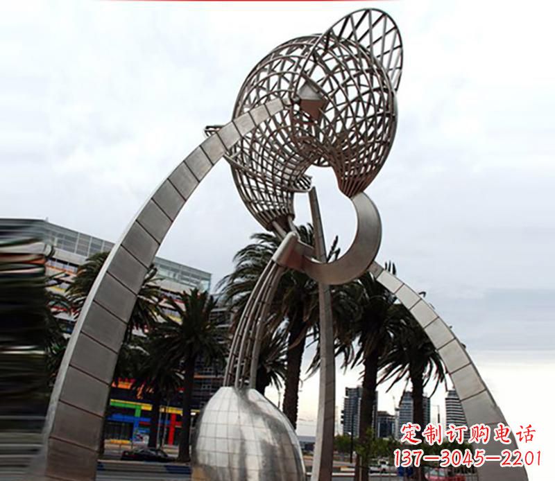 河南汇聚海洋精髓,深邃且富有艺术感的不锈钢海螺雕塑