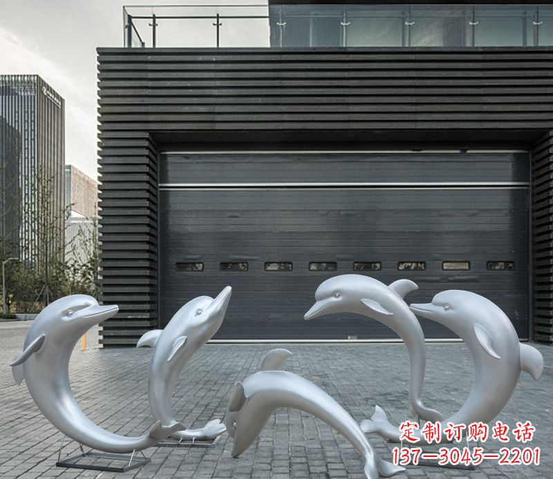 河南中领雕塑出品,令人惊叹的不锈钢海豚雕塑