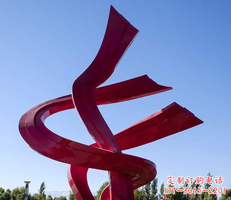 河南不锈钢飘带景观雕塑
