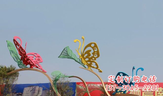 河南广场不锈钢蝴蝶雕塑