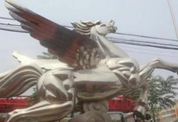 河南流畅优美的不锈钢飞马雕塑