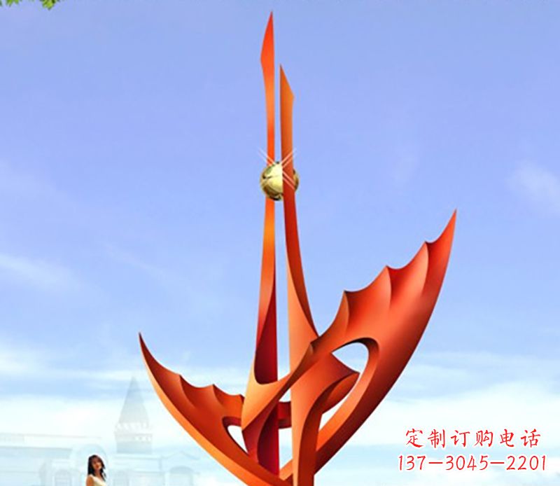 河南不锈钢火炬抽象雕塑