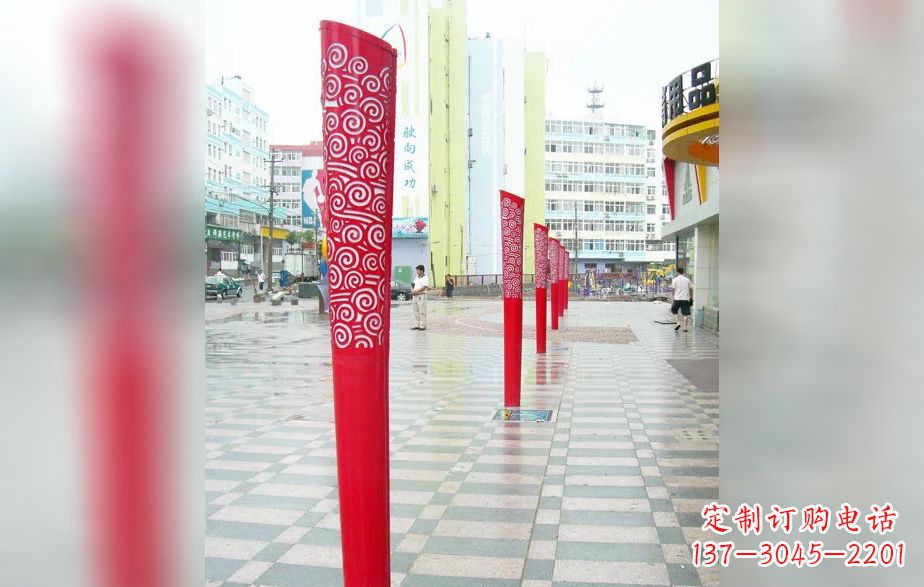 河南广场不锈钢火炬雕塑