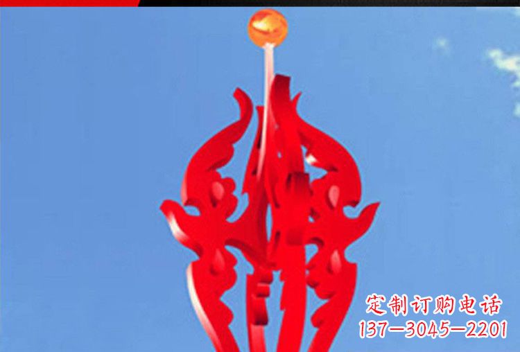 河南广场不锈钢火苗景观雕塑1
