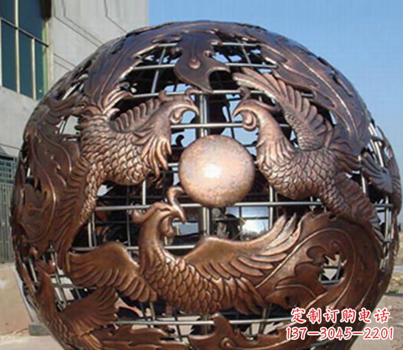 河南中领雕塑定制经典龙凤雕塑;