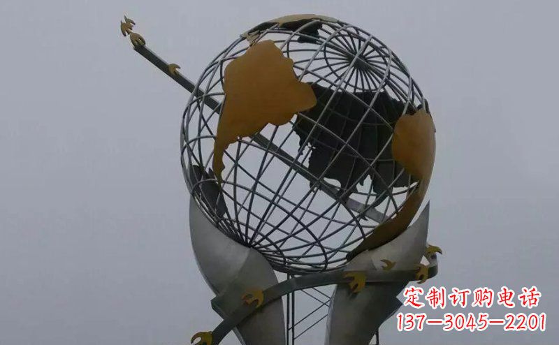 河南不锈钢大地手托雕塑