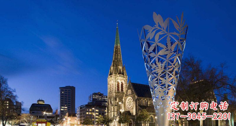 河南不锈钢树叶雕塑——给现代空间带来优雅古朴之美