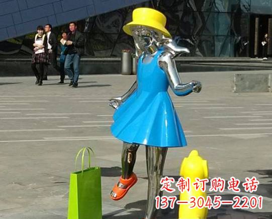 河南中领雕塑:极致的不锈钢小女孩雕塑