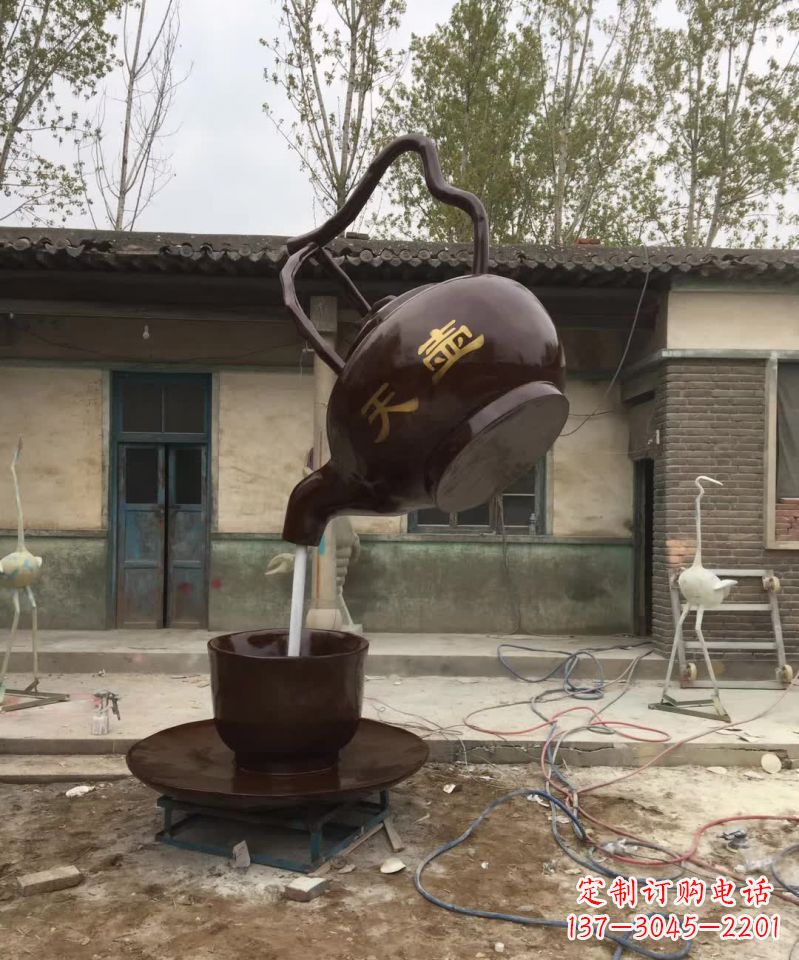 河南茶壶精美铜雕,为您打造经典景观雕塑