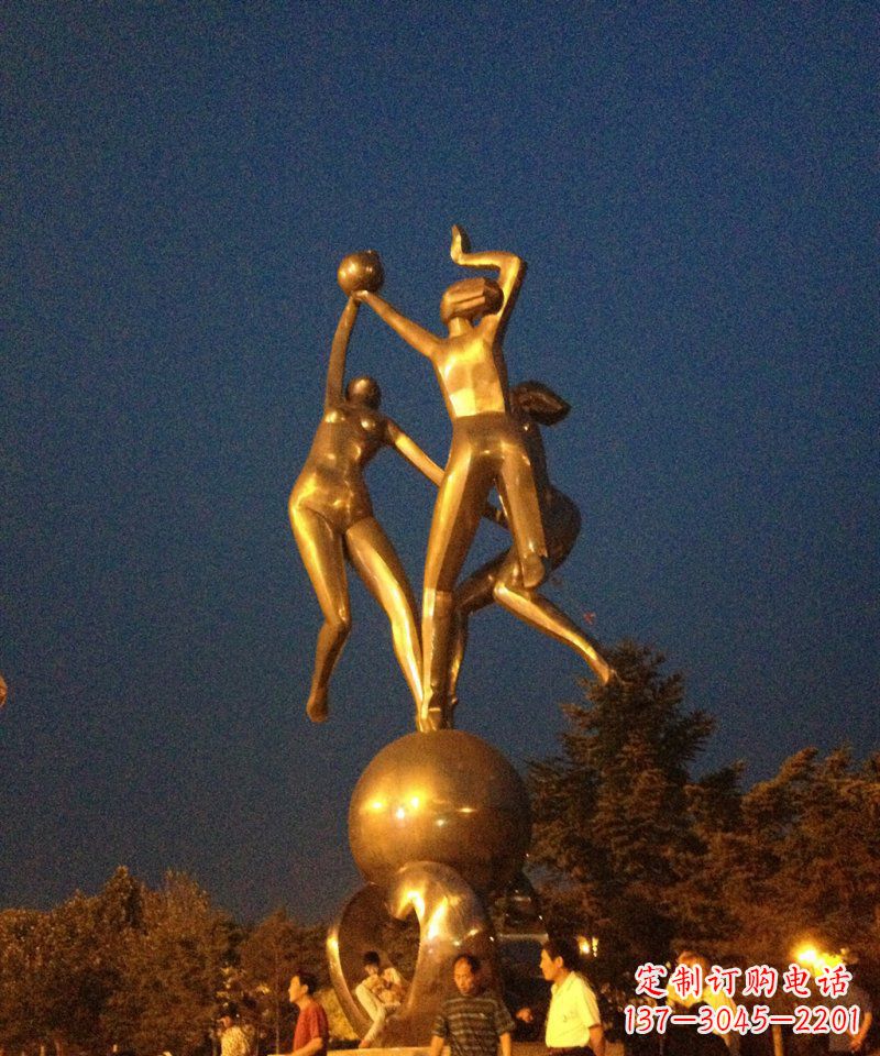 河南艺术化尽展,欣赏活力女孩景观铜雕