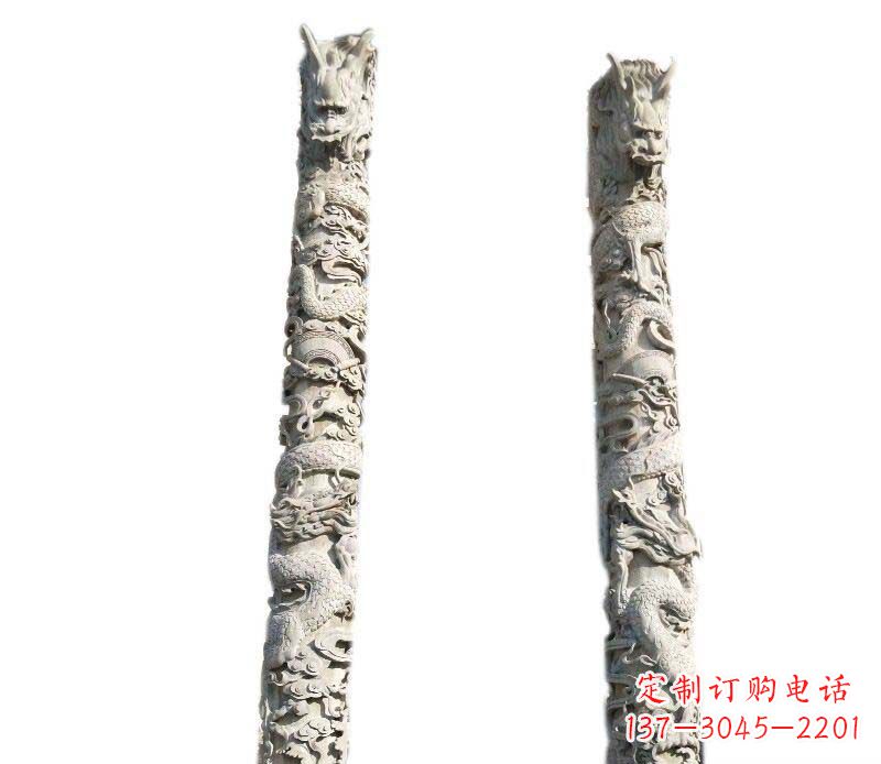 河南广场大理石龙柱景观石雕