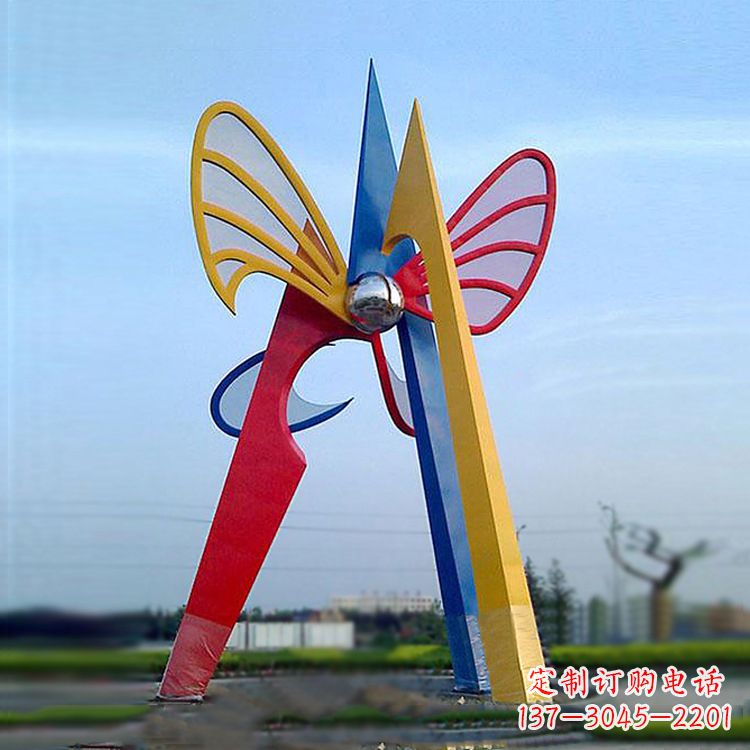 河南中领雕塑带您欣赏大型抽象蝴蝶雕塑