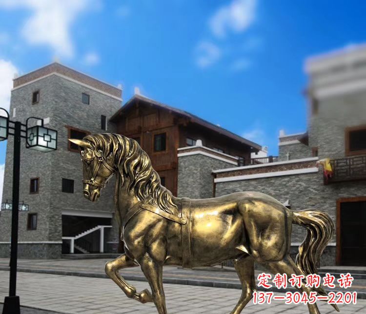 河南金色动物雕塑,点缀您的园林景观