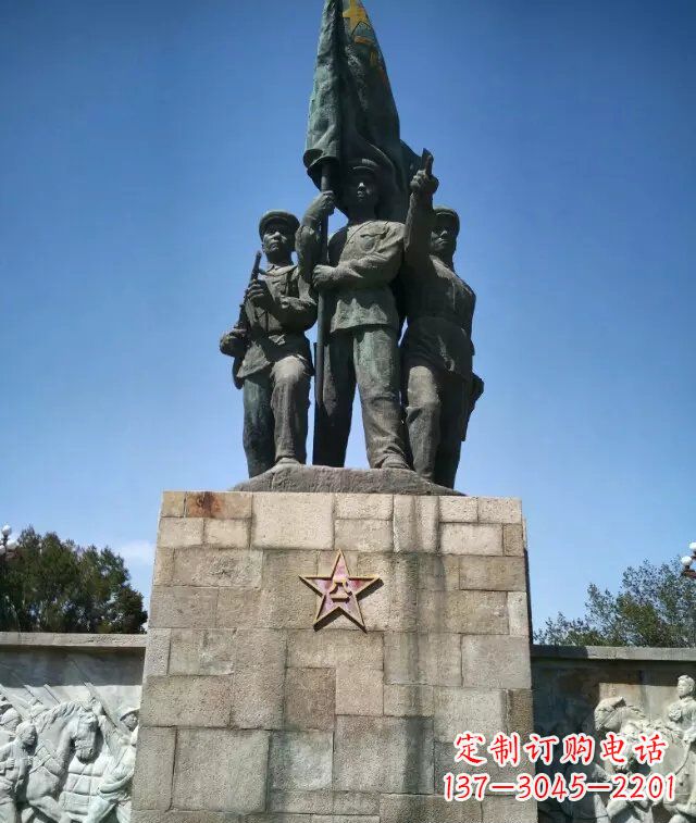 河南传承革命精神领雕纪念铜雕战士雕塑