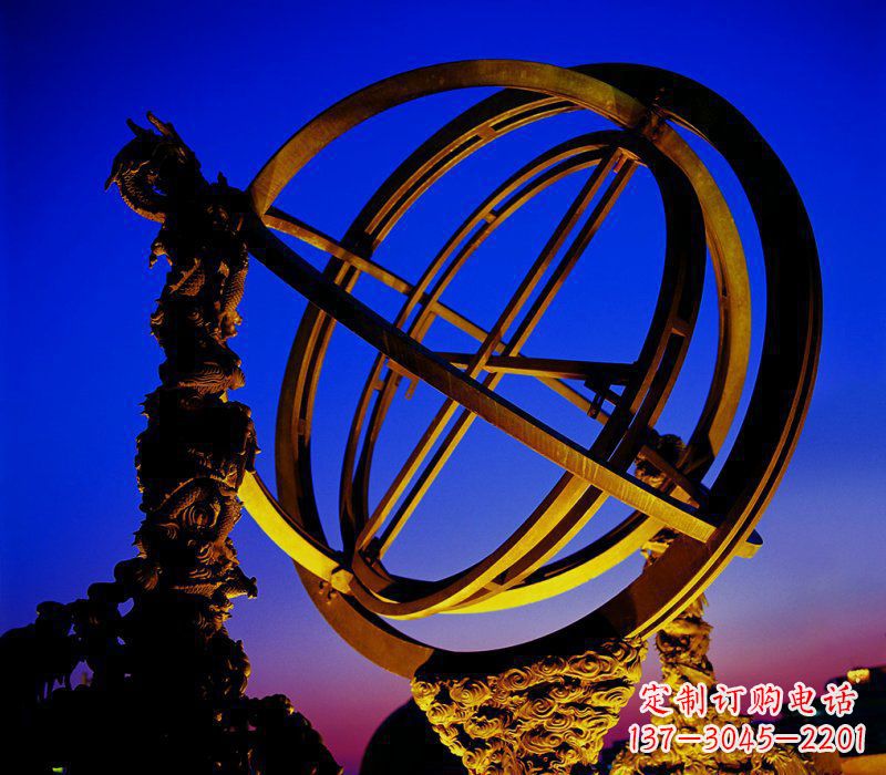 河南广场古代天文仪器浑天仪铜鼎