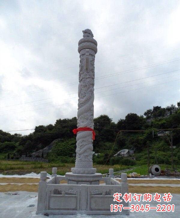 河南高质感汉白玉华表雕塑,让您的空间时尚更有品位