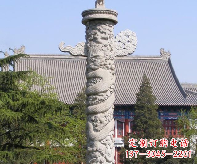 河南广场华表景观石雕 (2)
