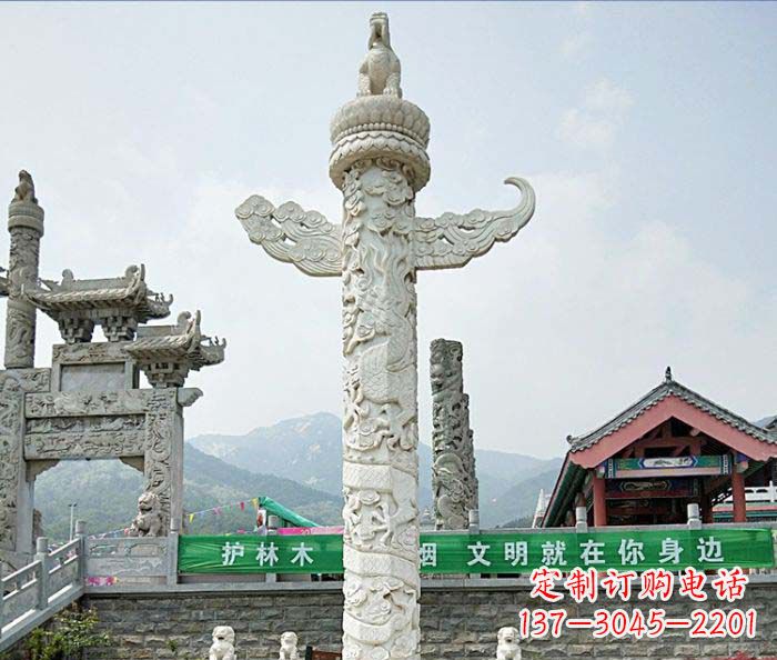 河南广场景观大理石华表石雕
