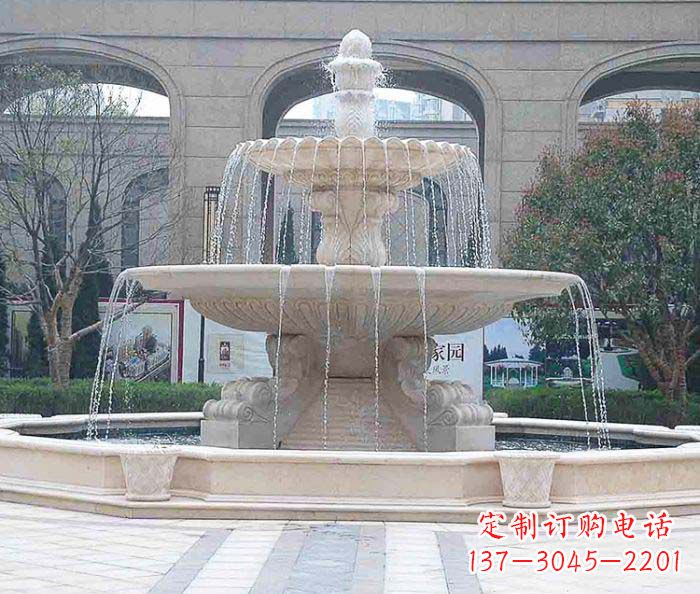 河南为广场添彩的喷泉大型石雕