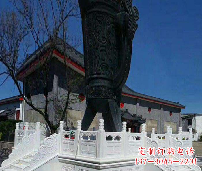 河南广场景观汉白玉升旗台石雕
