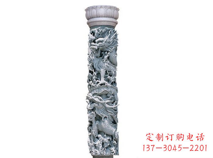河南中国风龙柱石雕:传承传统文化