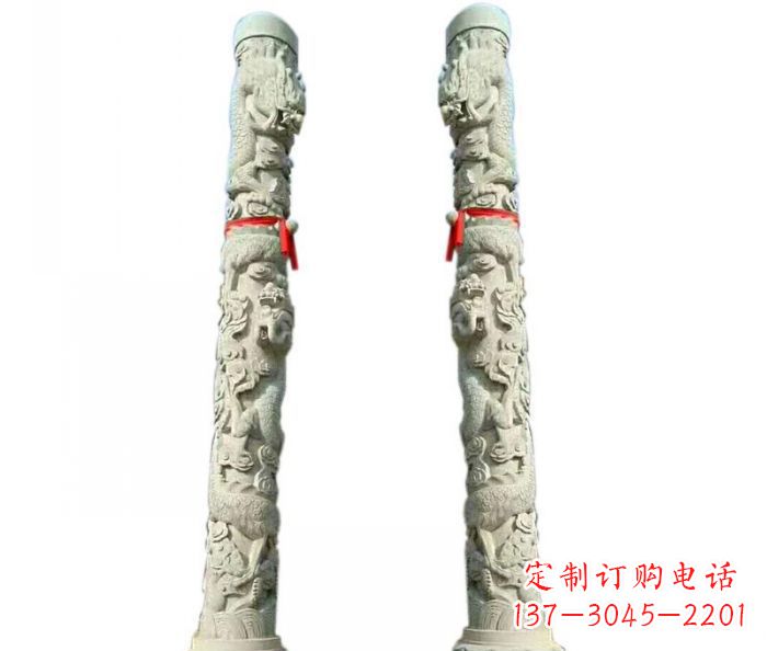 河南时尚的盘龙柱石雕,给你不一样的空间