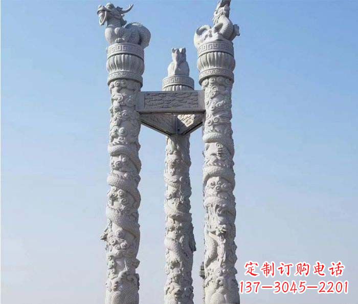 河南中领雕塑推出的高端盘龙柱石雕,是一种精美…