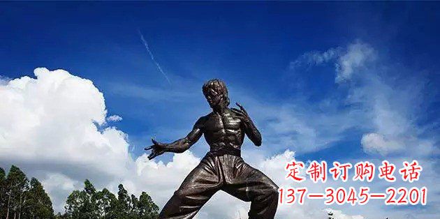 河南流派经典不朽:李小龙名人铜雕