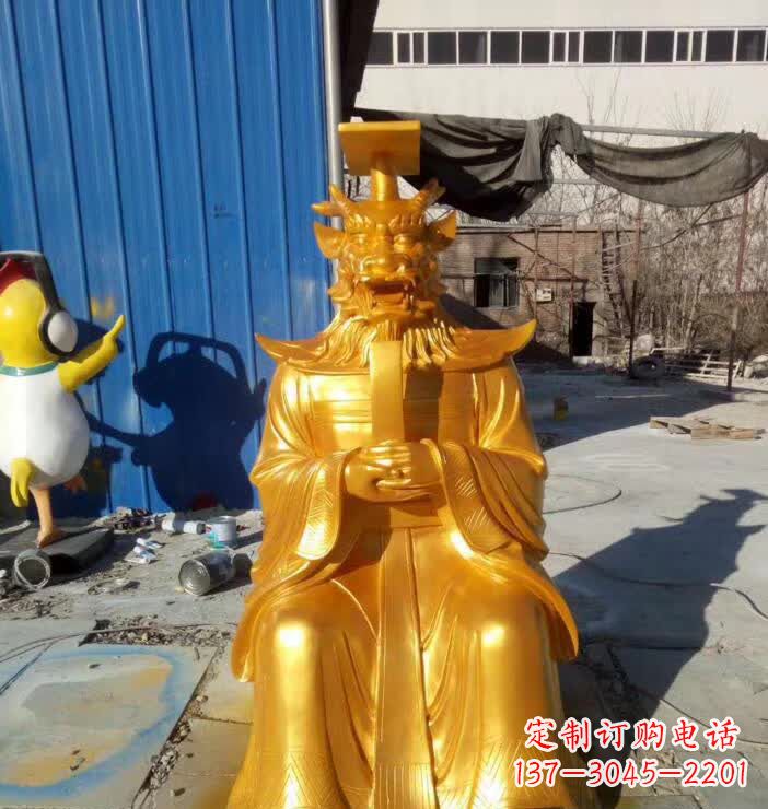 河南中领雕塑:精美龙王铜雕